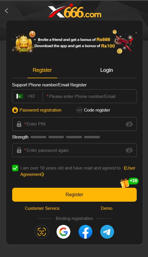X666 Game Register